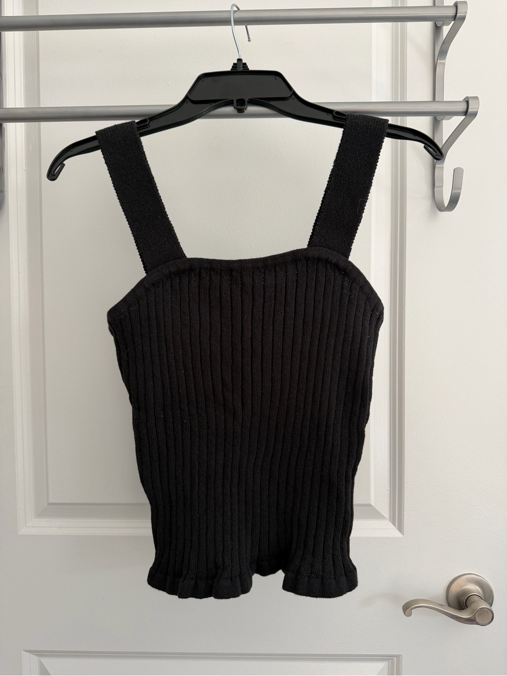 Madewell Black Ribbed One-Piece Tank